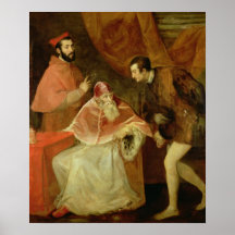 Pope Paul III  and his Nephews, 1545 Poster