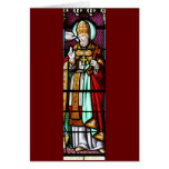 Pope Saint Gregory the Great - Stained Glass Greeting Card