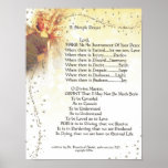 POPE=ST. FRANCIS SIMPLE PRAYER for PEACE PRAYER Poster
