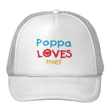 Poppa Loves Me T-shirts and Gifts Mesh Hats