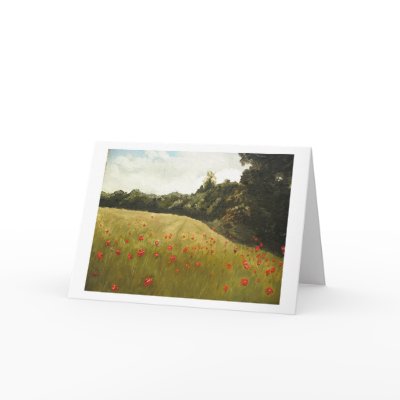 Poppie field in Muhumaa, Estonia Card by Nipernaadi