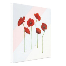 Poppies At Play Stretched Canvas Print