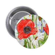'Poppies' Button