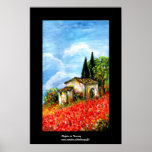 POPPIES IN TUSCANY posters