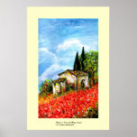 POPPIES IN TUSCANY POSTERS