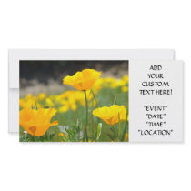 POPPIES Invitation Cards POPPY Flowers CARDS