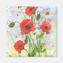 'Poppies' Magnet