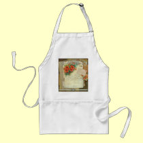 Poppies Memories and French Script aprons