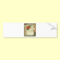 Poppies Memories and French Script bumper stickers