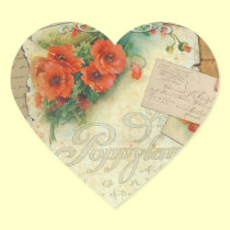 Poppies Memories and French Script stickers