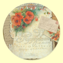 Poppies Memories and French Script stickers