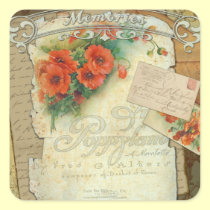 Poppies Memories and French Script stickers