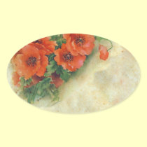 Poppies Memories and French Script Tags Stickers stickers
