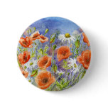 'Poppies n Daisies' Button