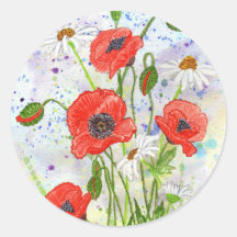 'Poppies' Sticker