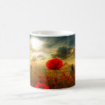Poppies sunset mug