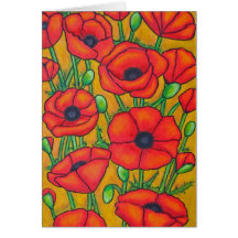 Poppies Under the Tuscan Sun Greeting Card