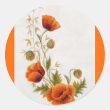 Poppy art stickers