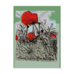 Poppy Collage postcards