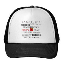 Poppy day words - Hat