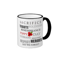 Poppy day words - Mug