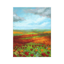 Poppy Dreams Giclee Stretched Canvas Print
