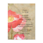 Poppy Expressions Happiness Poem Postcard