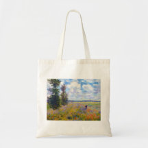 Poppy Field, Argenteuil, 1875 Claude Monet Canvas Bag