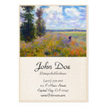 Poppy Field, Argenteuil, 1875 Claude Monet Business Card Template