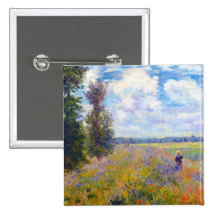 Poppy Field, Argenteuil, 1875 Claude Monet Pin