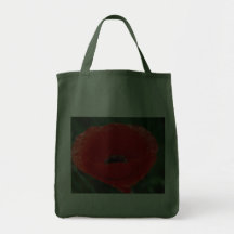 Poppy flower and meaning canvas bag
