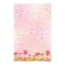 Poppy Garden Pink Stationery