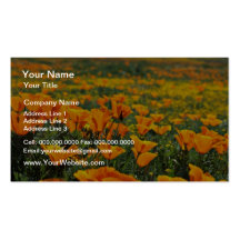 Poppy macro  flowers business card