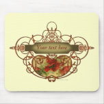 Poppy Ornate Scroll Banner Mousepad