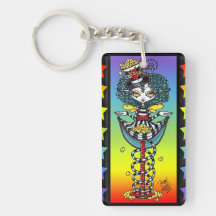 Poppy Pixie Stick Freak Popcorn Fairy Keychain Acrylic Key Chains