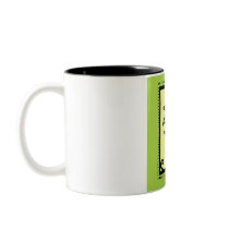 "POPPY" THE LOVE BIRD GREEN COFFEE MUG