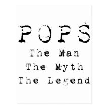 Pops Man Myth Legend Postcards