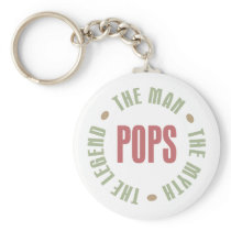 Pops the Man the Myth the Legend Design Keychain