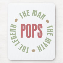 Pops the Man the Myth the Legend Design Mouse Pads