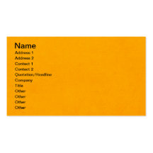 popsicle orange business card