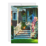 Porch With American Flag