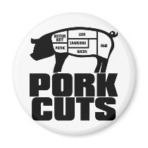 Pork_Cuts Fridge Magnet