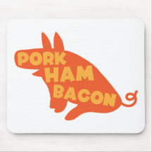 pork ham bacon mouse pad