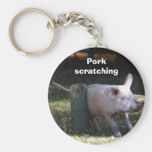 'Pork scratching' keychain
