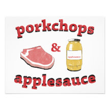 porkchops & applesauce personalized announcements