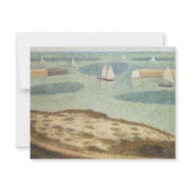 Port-en-Bessin, Entrance to the Harbour by Seurat Personalised Invites