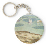 Port-en-Bessin, Entrance to the Harbour by Seurat keychains