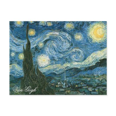PORTABLE ART: STARRY NIGHT POST CARDS by gerrysart