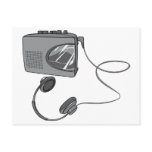 Portable Cassette Tape Player postcards