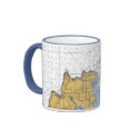 Porte Des Morts, WI Deaths Door,Nautical Chart mugs